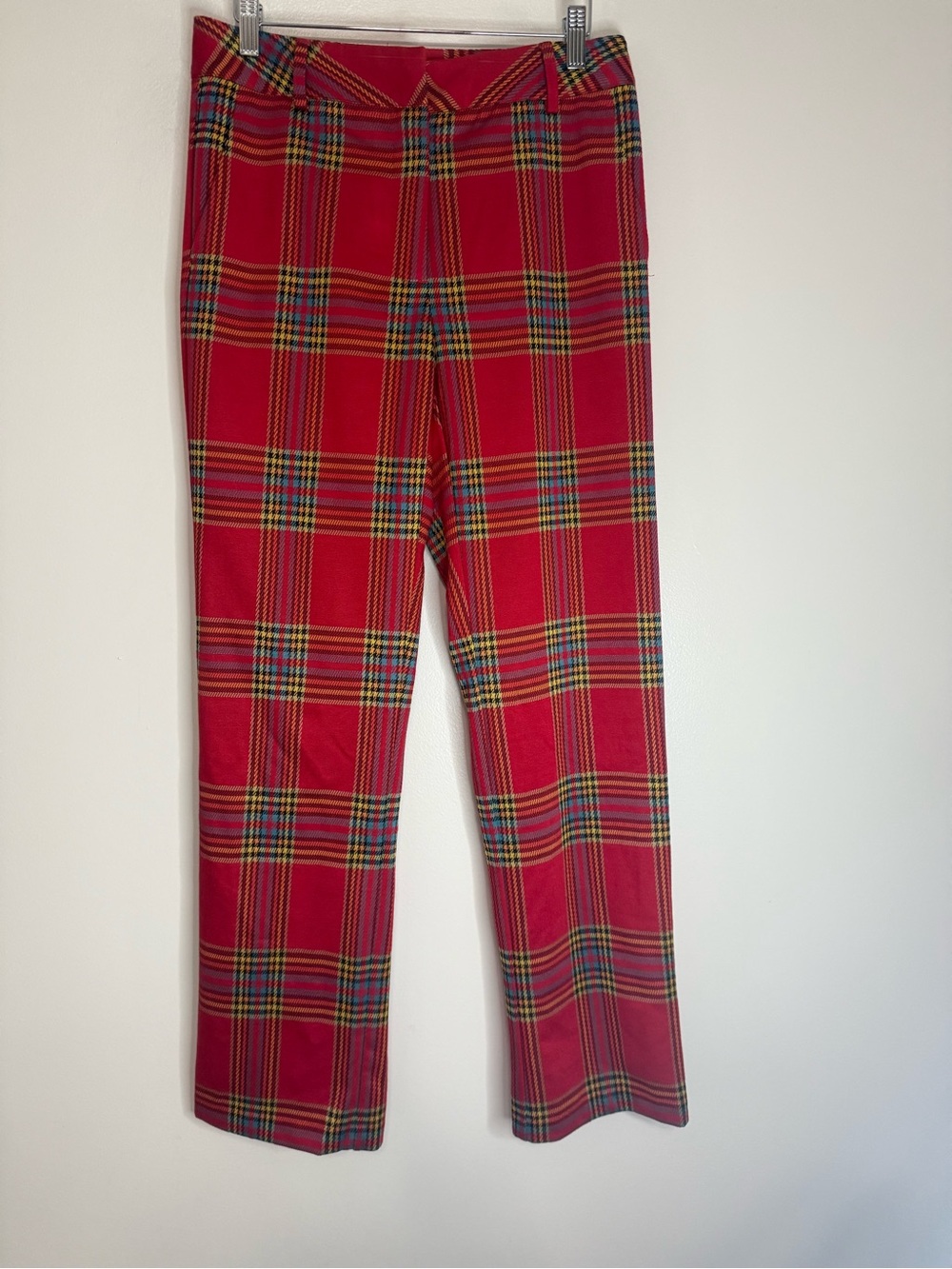 J.McLauglin Red Plaid women’s  Trousers Classic Tartans straight leg size 6